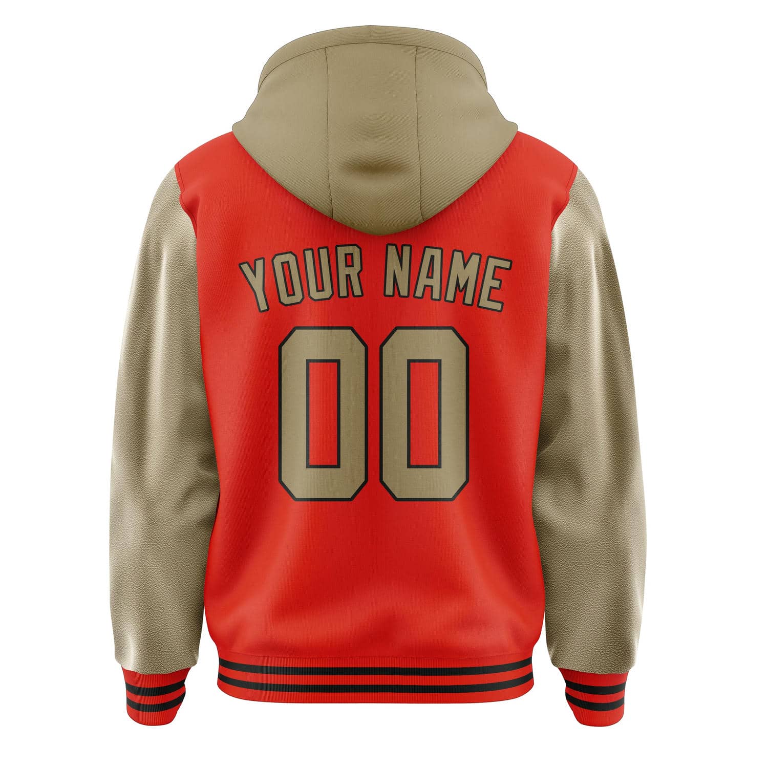 Maßgeschneidertes Orangerot Hellkhaki Jacke