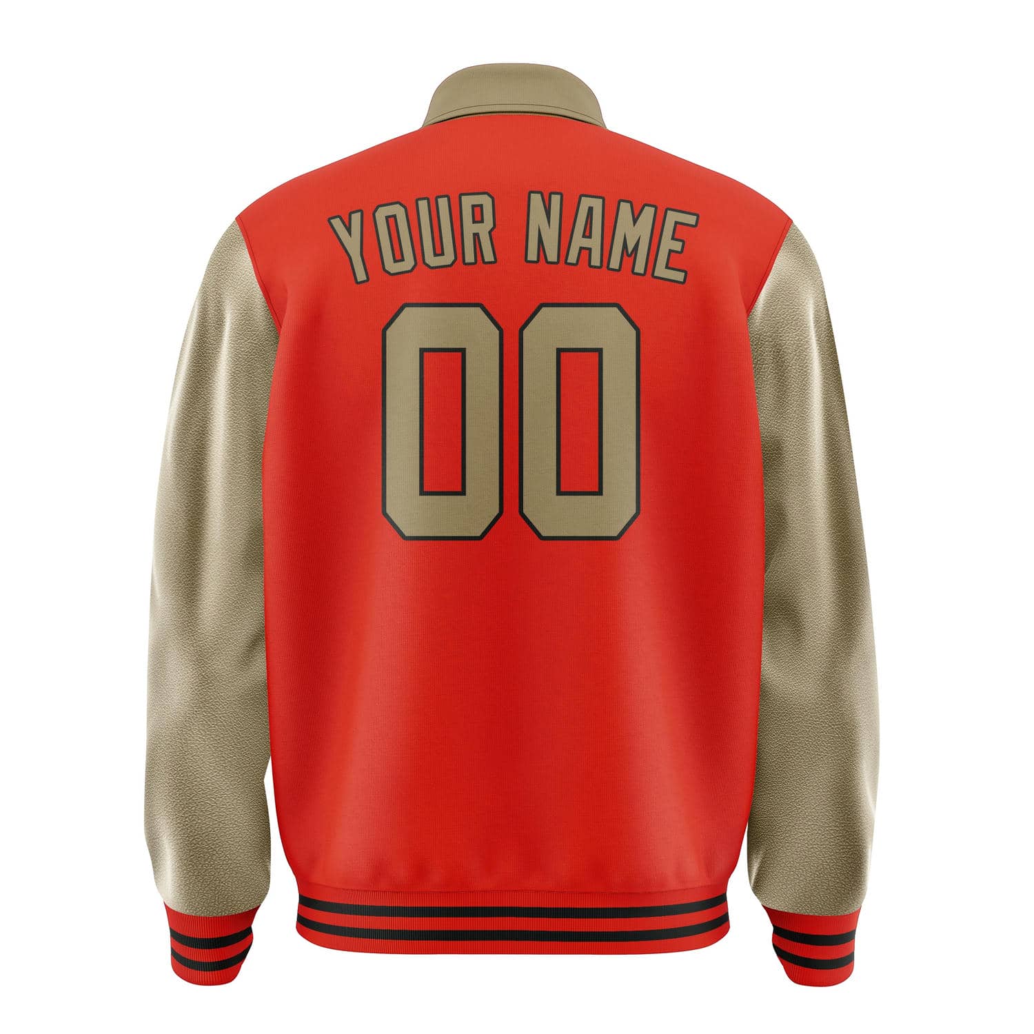 Maßgeschneidertes Orangerot Hellkhaki Jacke