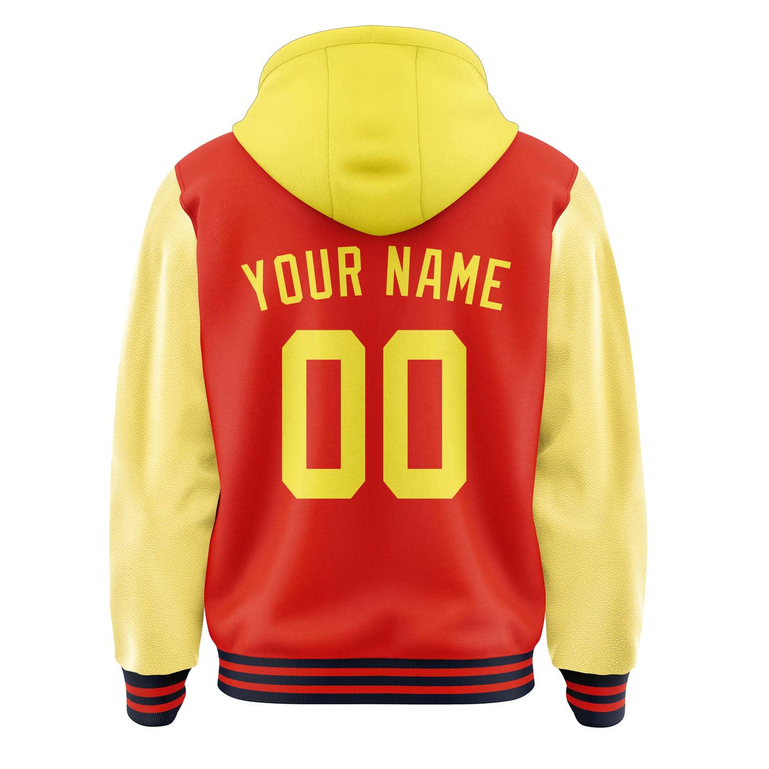Maßgeschneidertes Orangerot Blassgelb Jacke