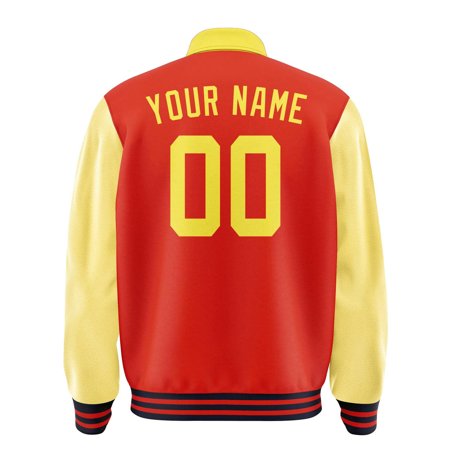 Maßgeschneidertes Orangerot Blassgelb Jacke
