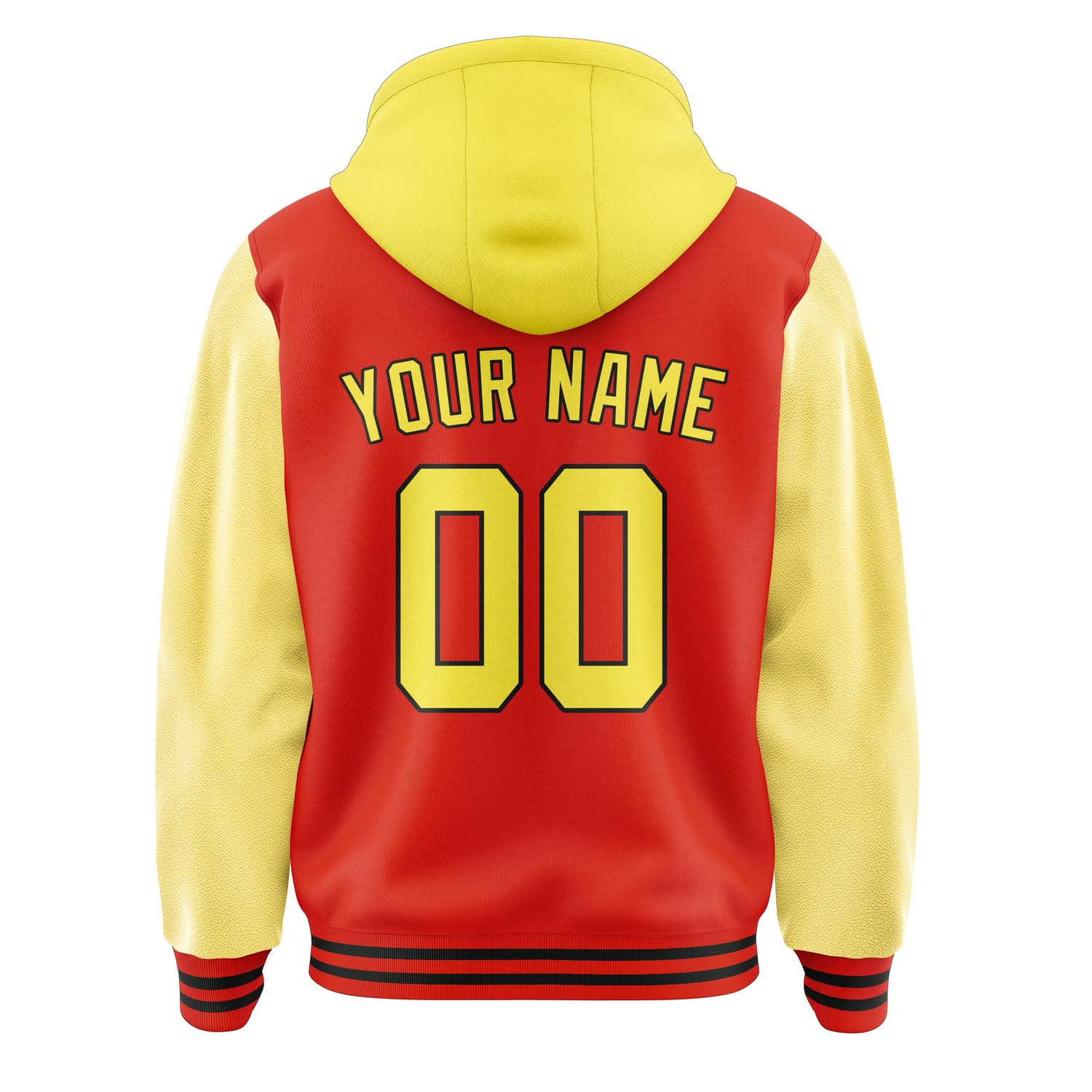 Maßgeschneidertes Orangerot Blassgelb Jacke