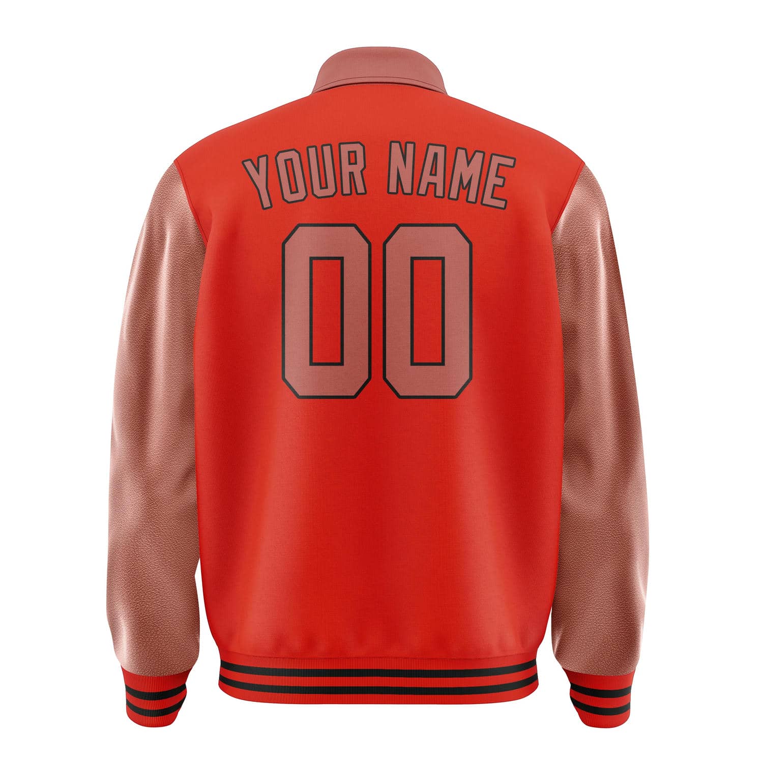 Maßgeschneidertes Orangerot Kupferrose Jacke
