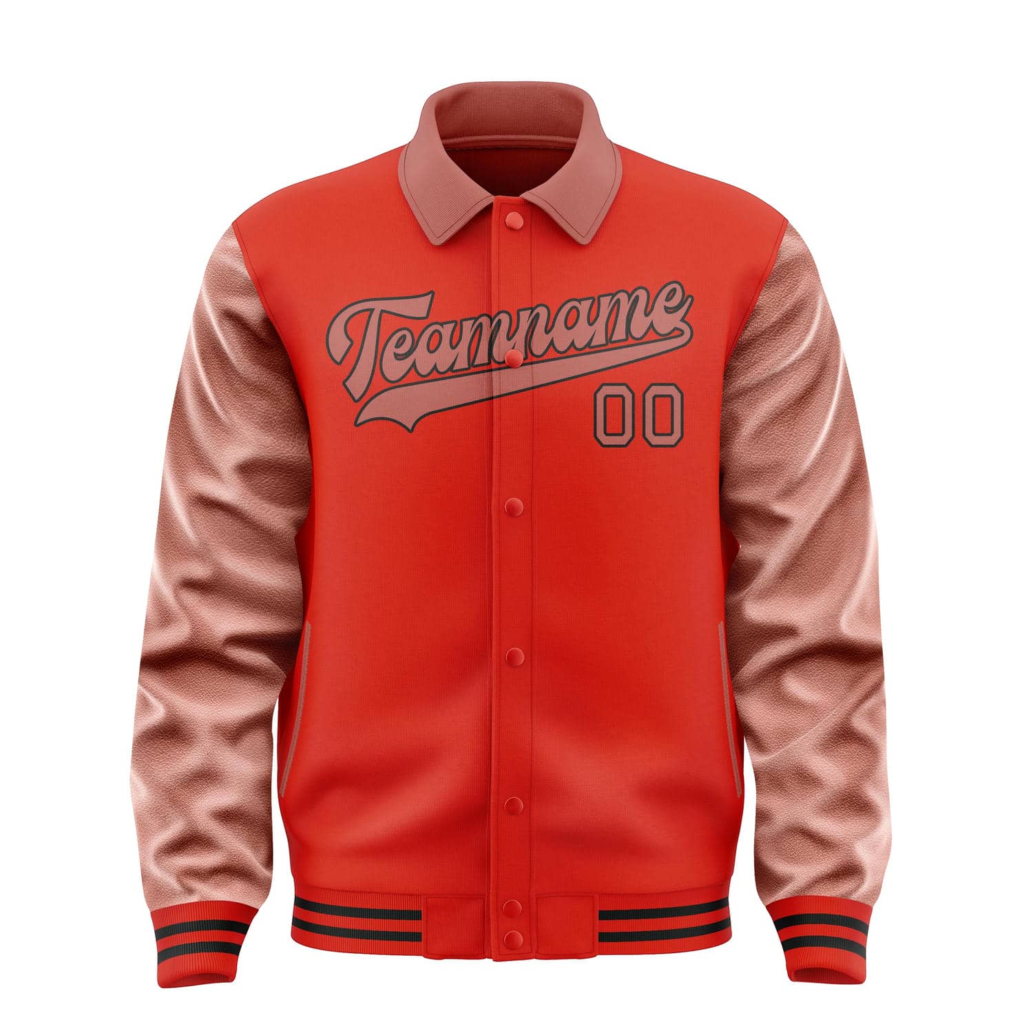 Maßgeschneidertes Orangerot Kupferrose Jacke