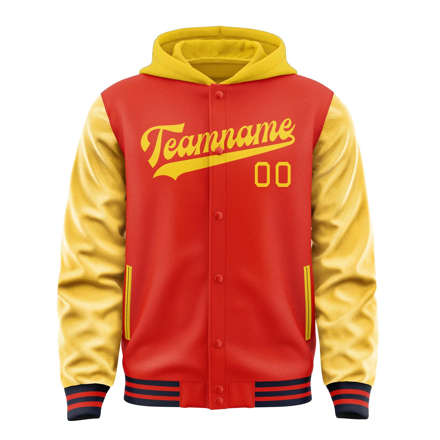 Maßgeschneidertes Orangerot Gold Jacke