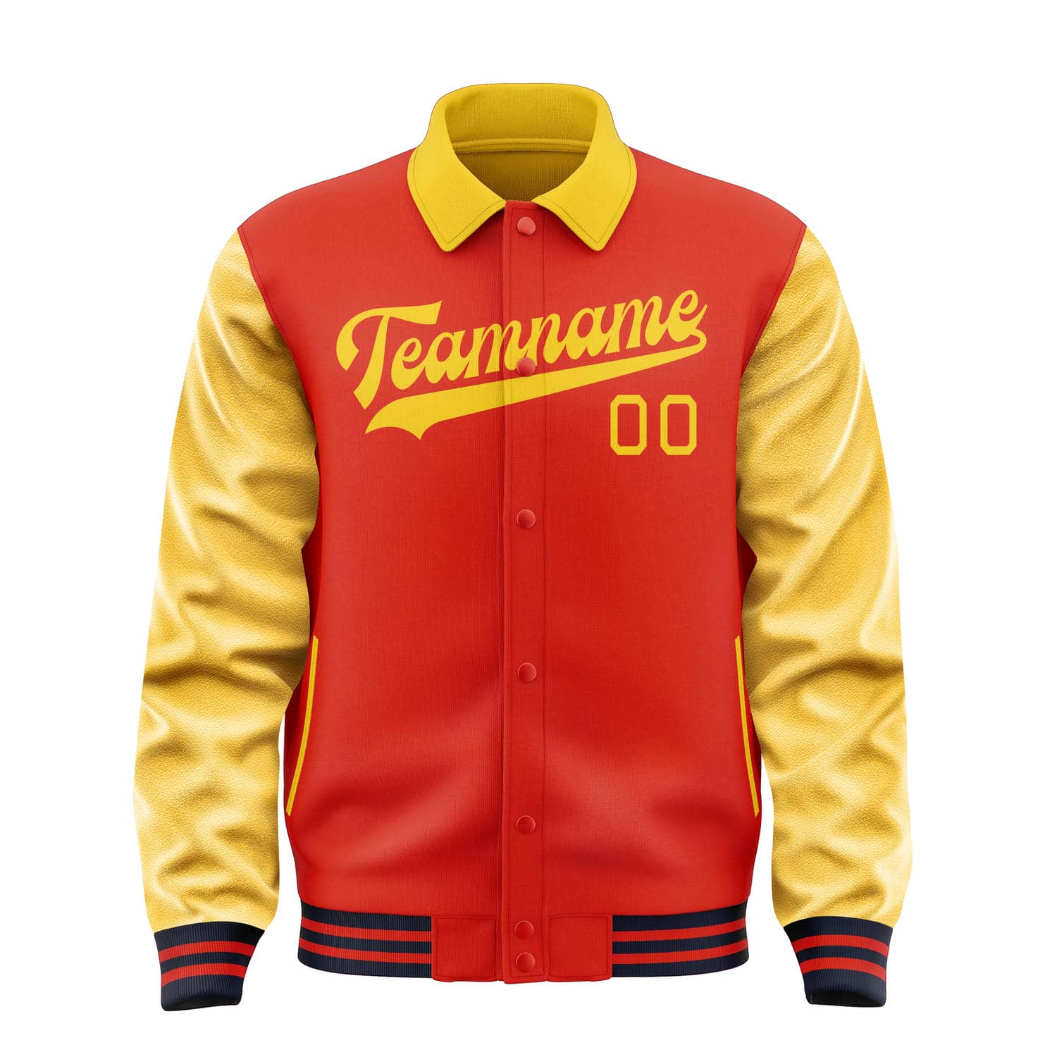 Maßgeschneidertes Orangerot Gold Jacke