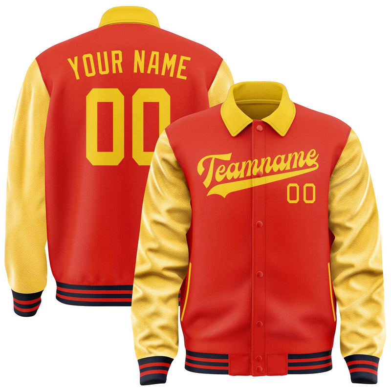 Maßgeschneidertes Orangerot Gold Jacke JA121230111217303017
