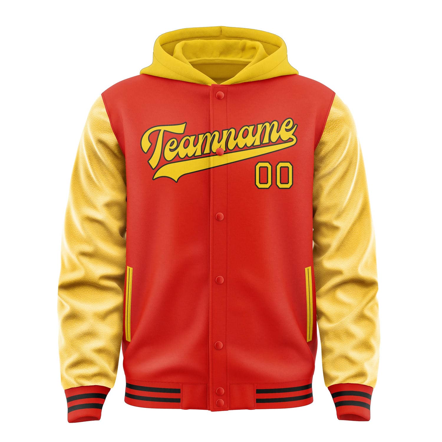 Maßgeschneidertes Orangerot Gold Jacke