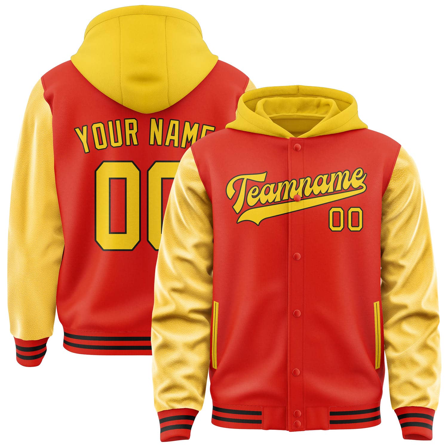 Maßgeschneidertes Orangerot Gold Jacke JA121230121717303017