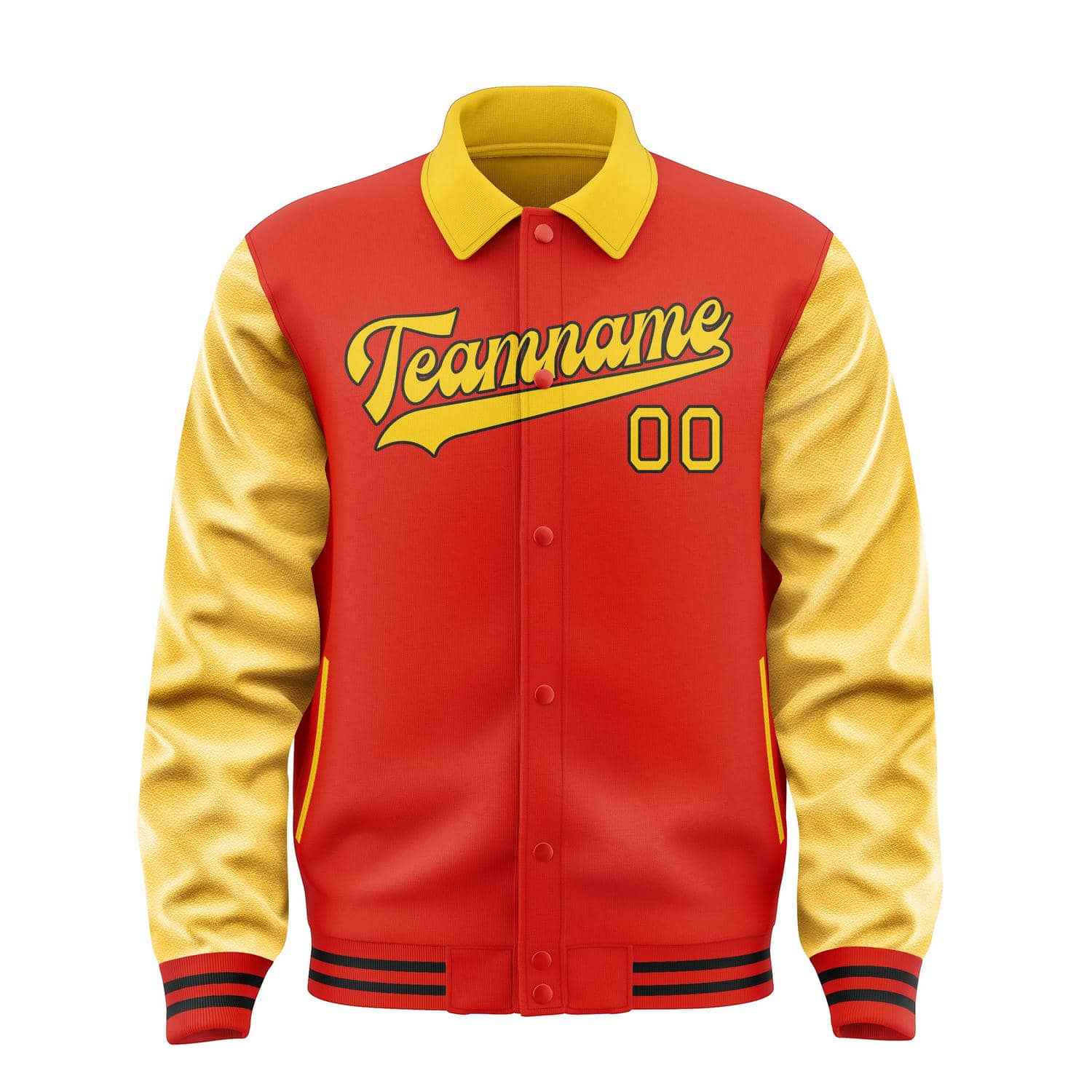 Maßgeschneidertes Orangerot Gold Jacke
