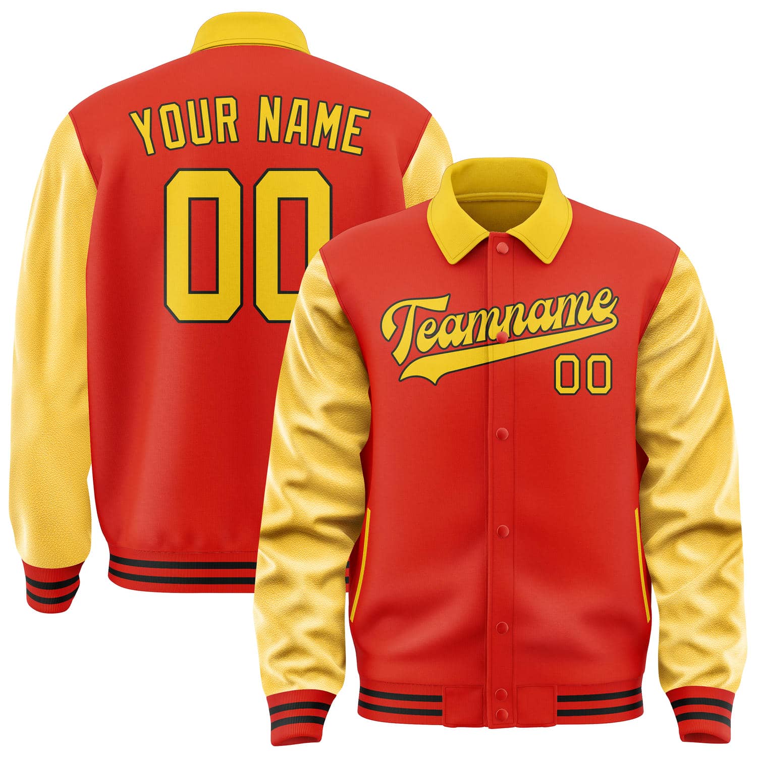 Maßgeschneidertes Orangerot Gold Jacke JA121230121717303017