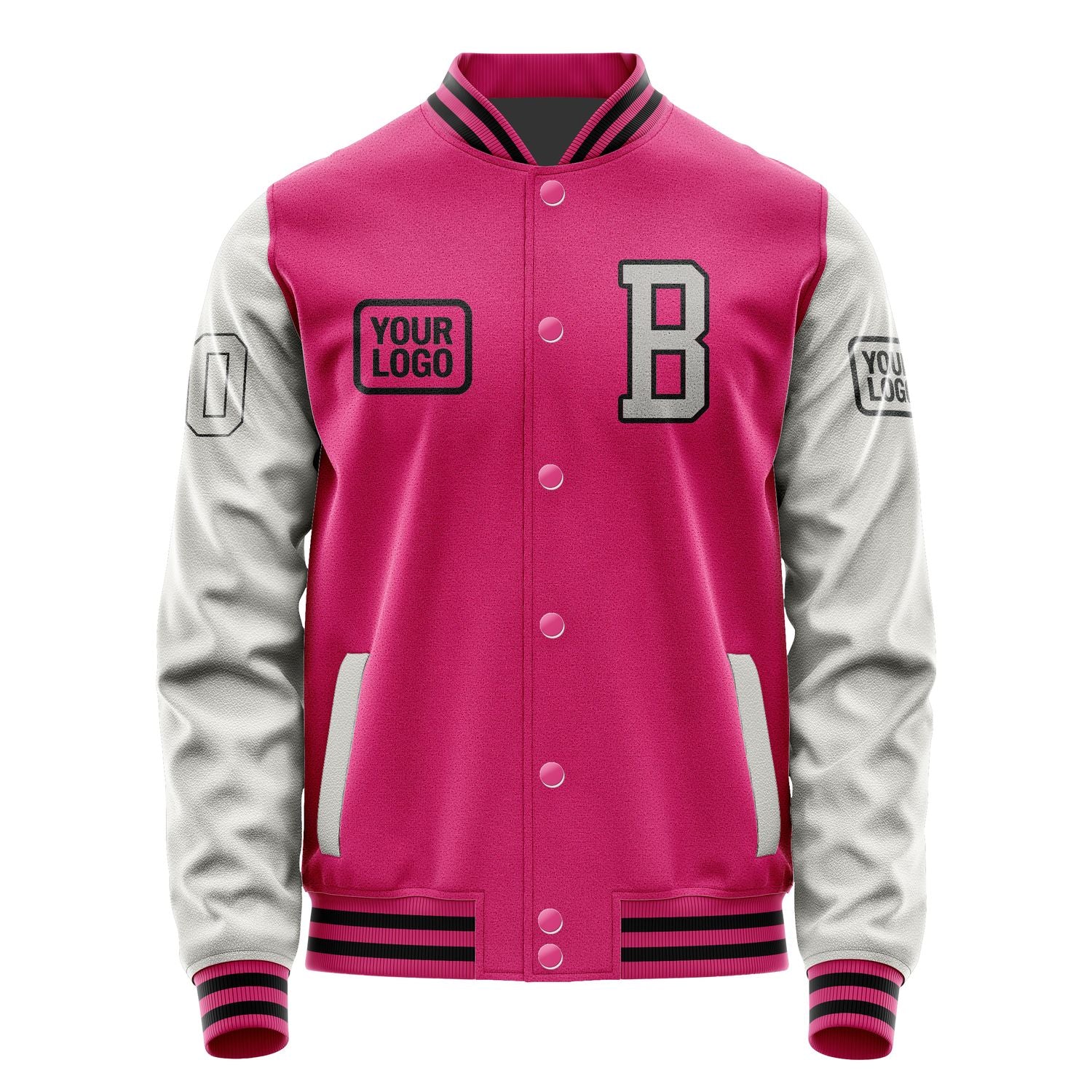 Maßgeschneidertes Rosarot Grau Jacke JA131304131717040417