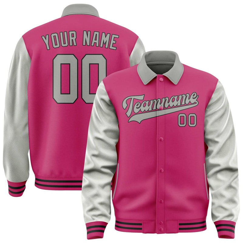 Maßgeschneidertes Rosarot Grau Jacke JA131304131717040417