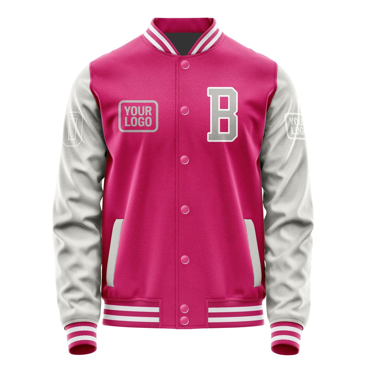 Maßgeschneidertes Rosarot Grau Jacke JA131304131818040418