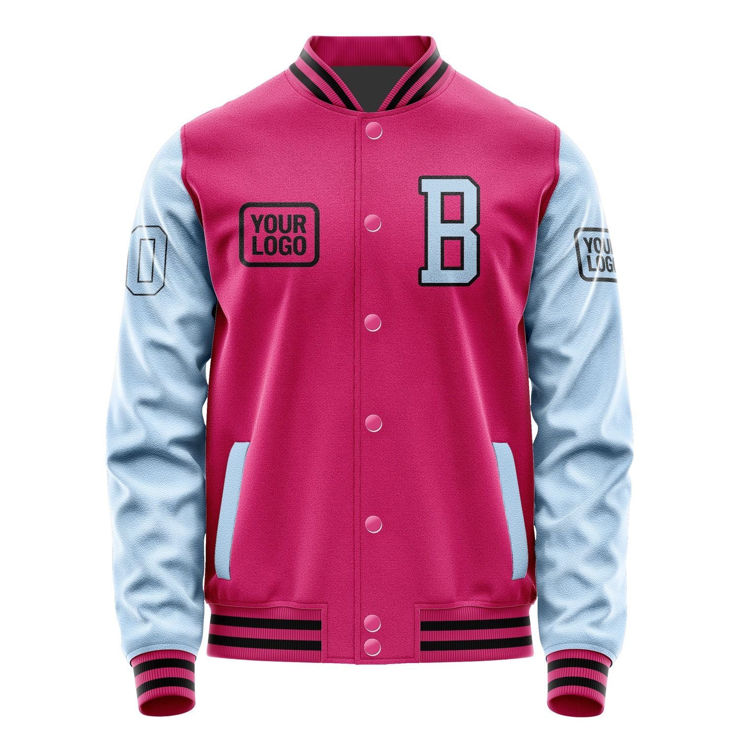 Maßgeschneidertes Rosarot Hellblau Jacke JA131308131717080817