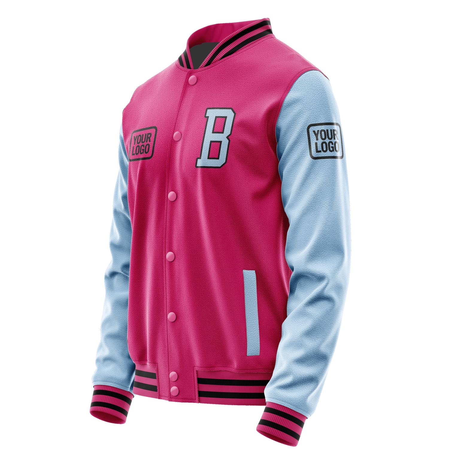 Maßgeschneidertes Rosarot Hellblau Jacke JA131308131717080817