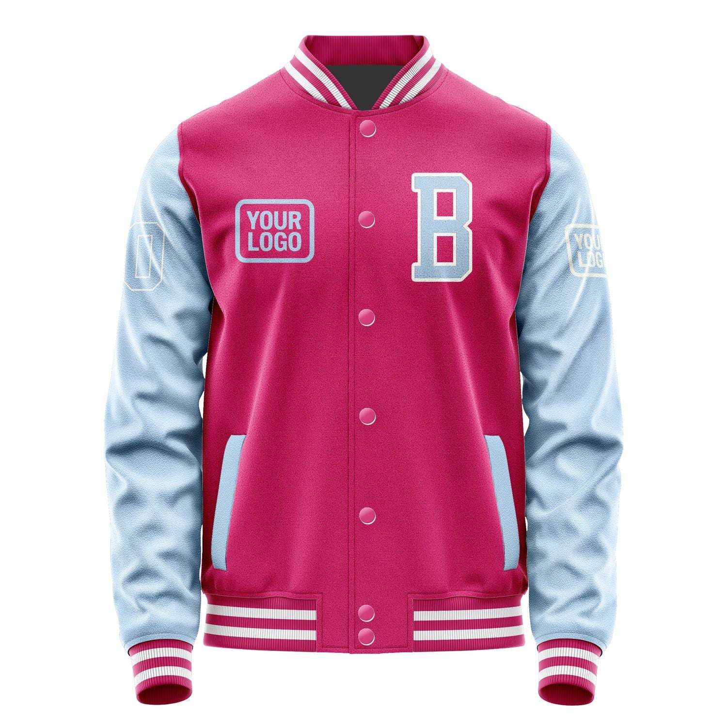Maßgeschneidertes Rosarot Hellblau Jacke JA131308131818080818