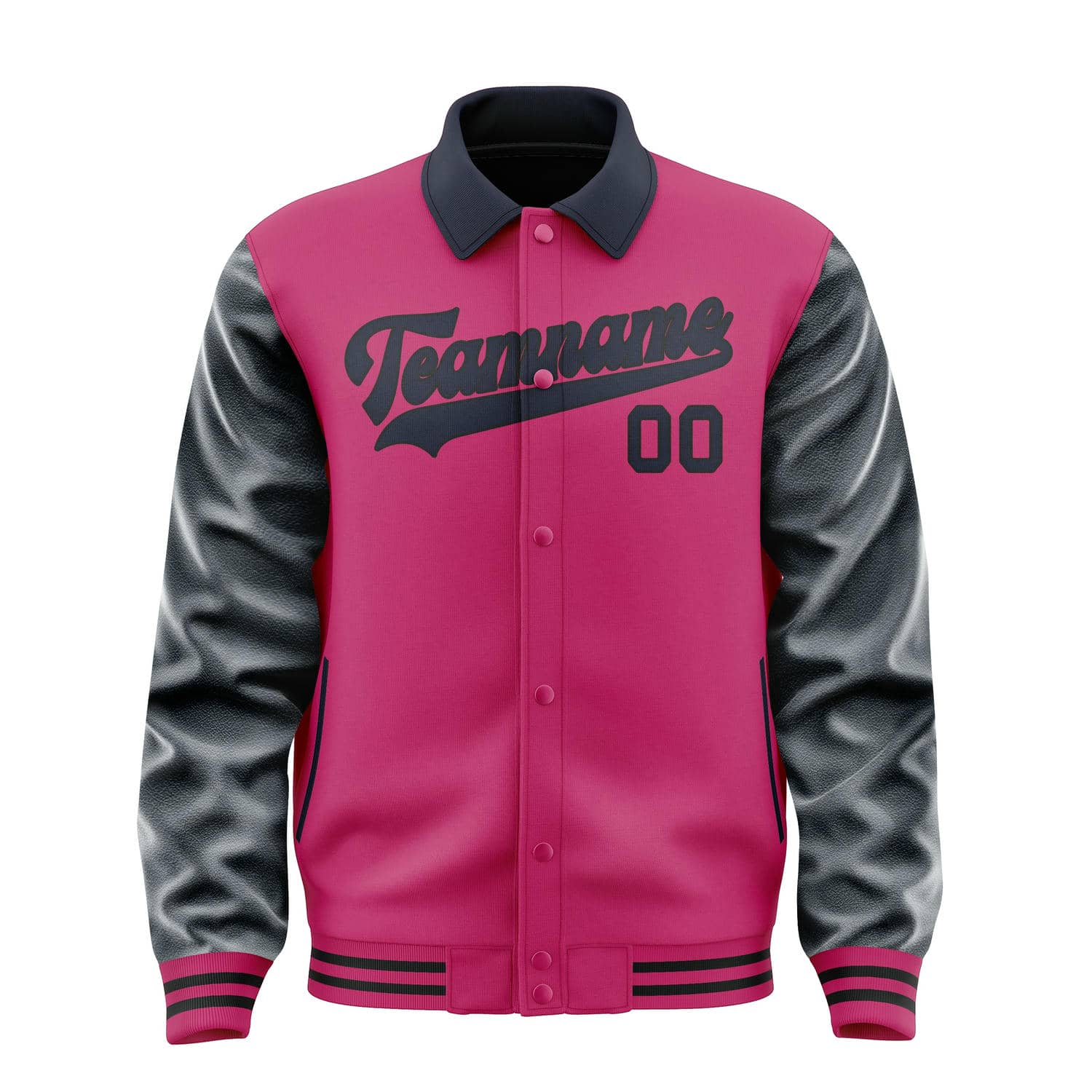 Maßgeschneidertes Rosarot Stahlblau Jacke