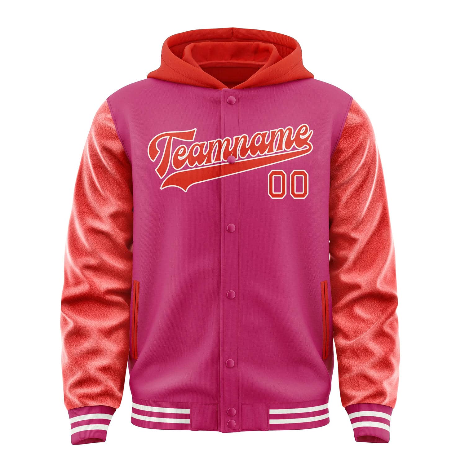 Maßgeschneidertes Rosarot Orangerot Jacke
