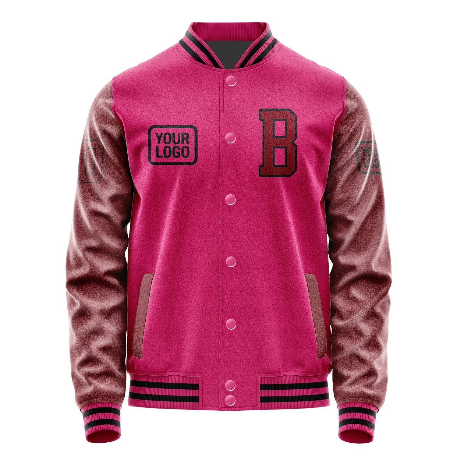 Maßgeschneidertes Rosarot Karmesinrot Jacke JA131315131717151517