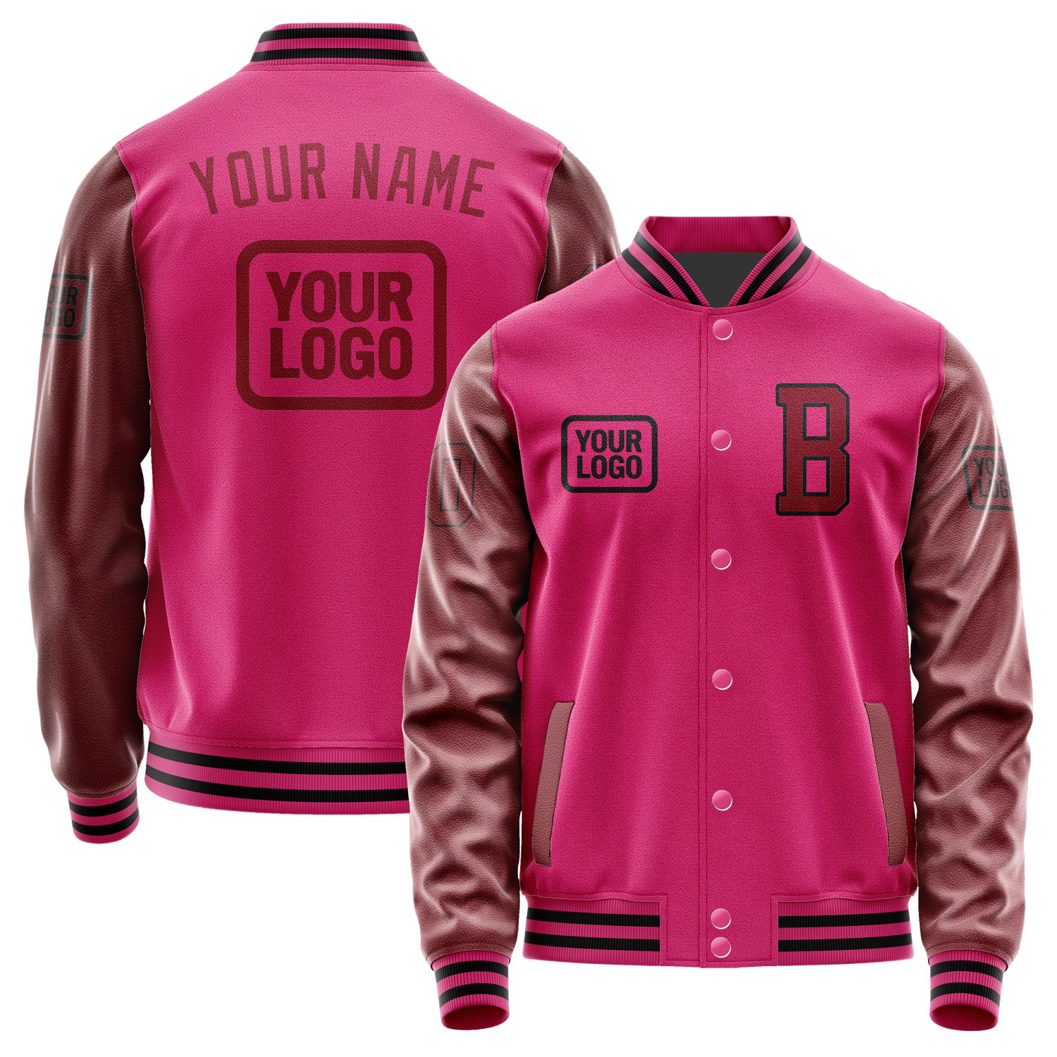Maßgeschneidertes Rosarot Karmesinrot Jacke JA131315131717151517