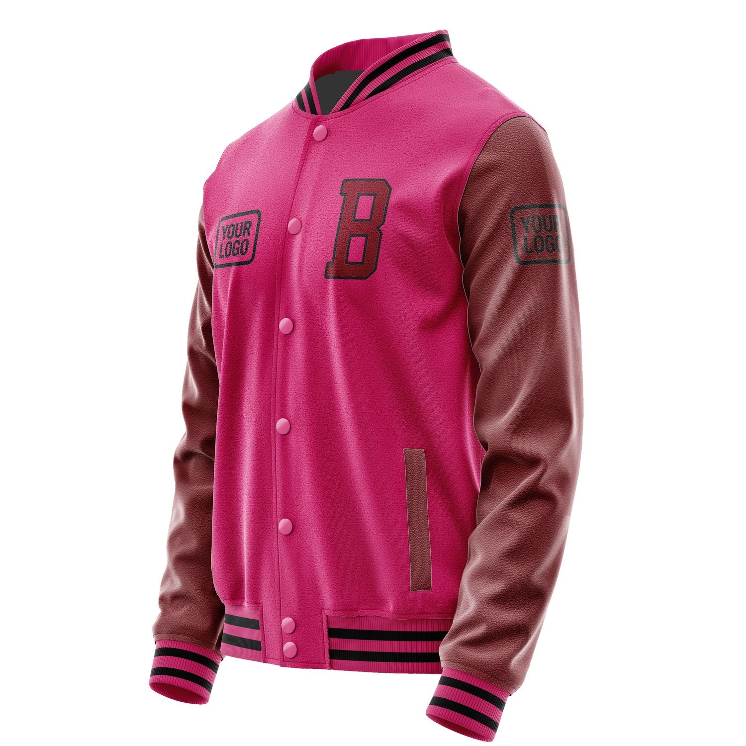 Maßgeschneidertes Rosarot Karmesinrot Jacke JA131315131717151517
