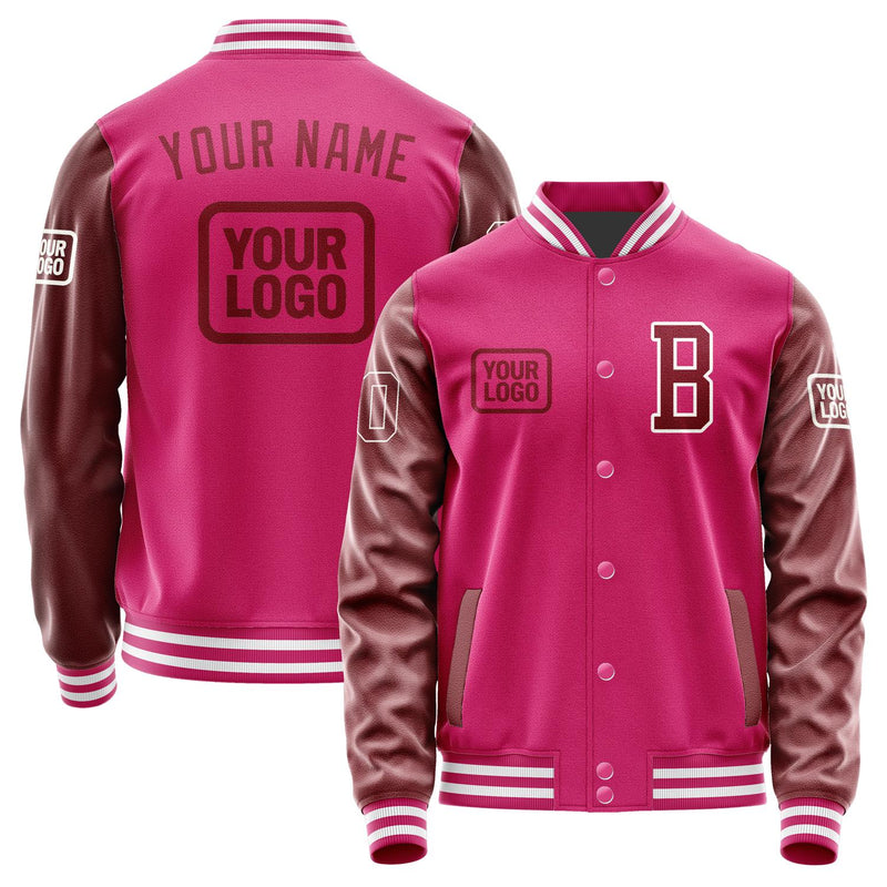 Maßgeschneidertes Rosarot Karmesinrot Jacke JA131315131818151518