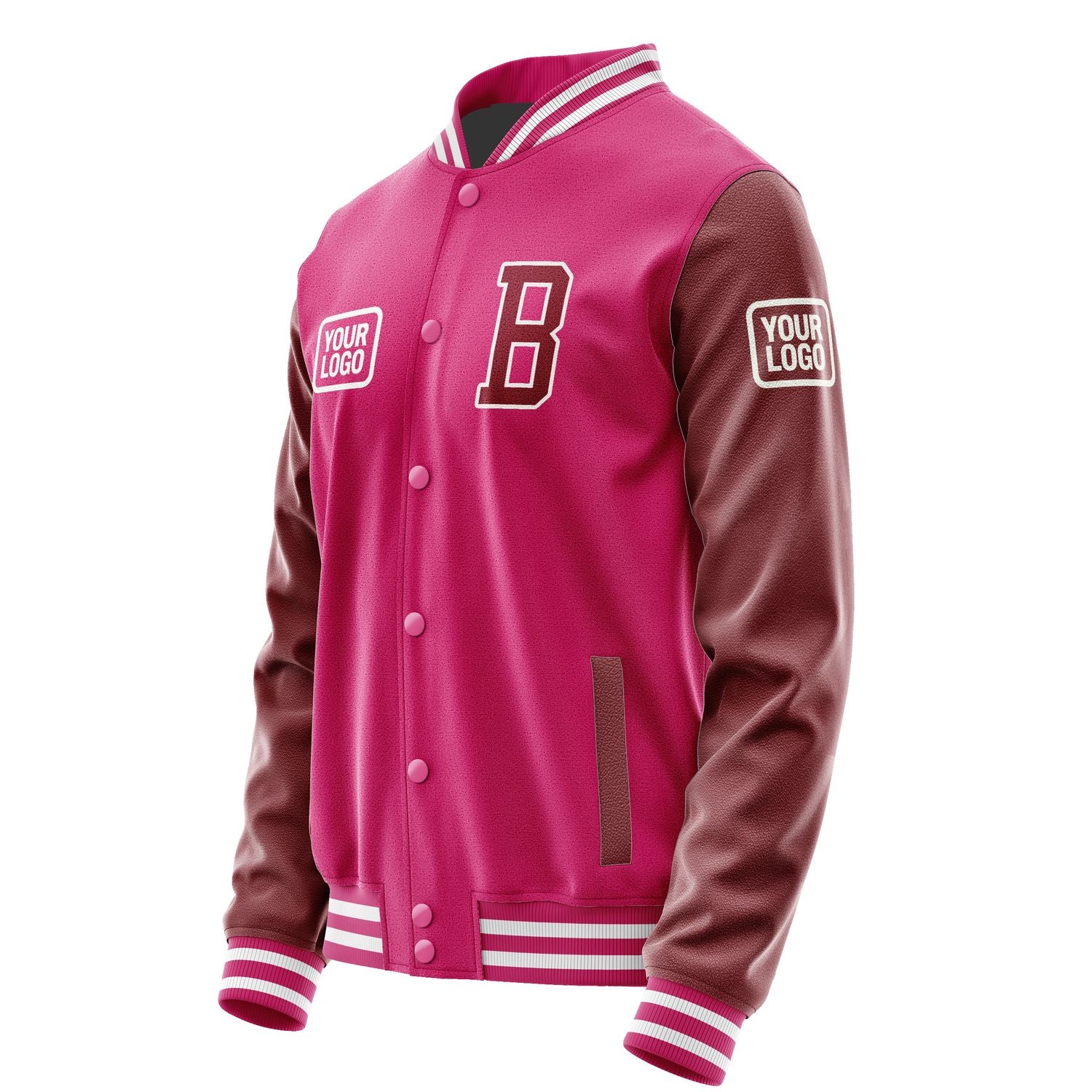 Maßgeschneidertes Rosarot Karmesinrot Jacke JA131315131818151518