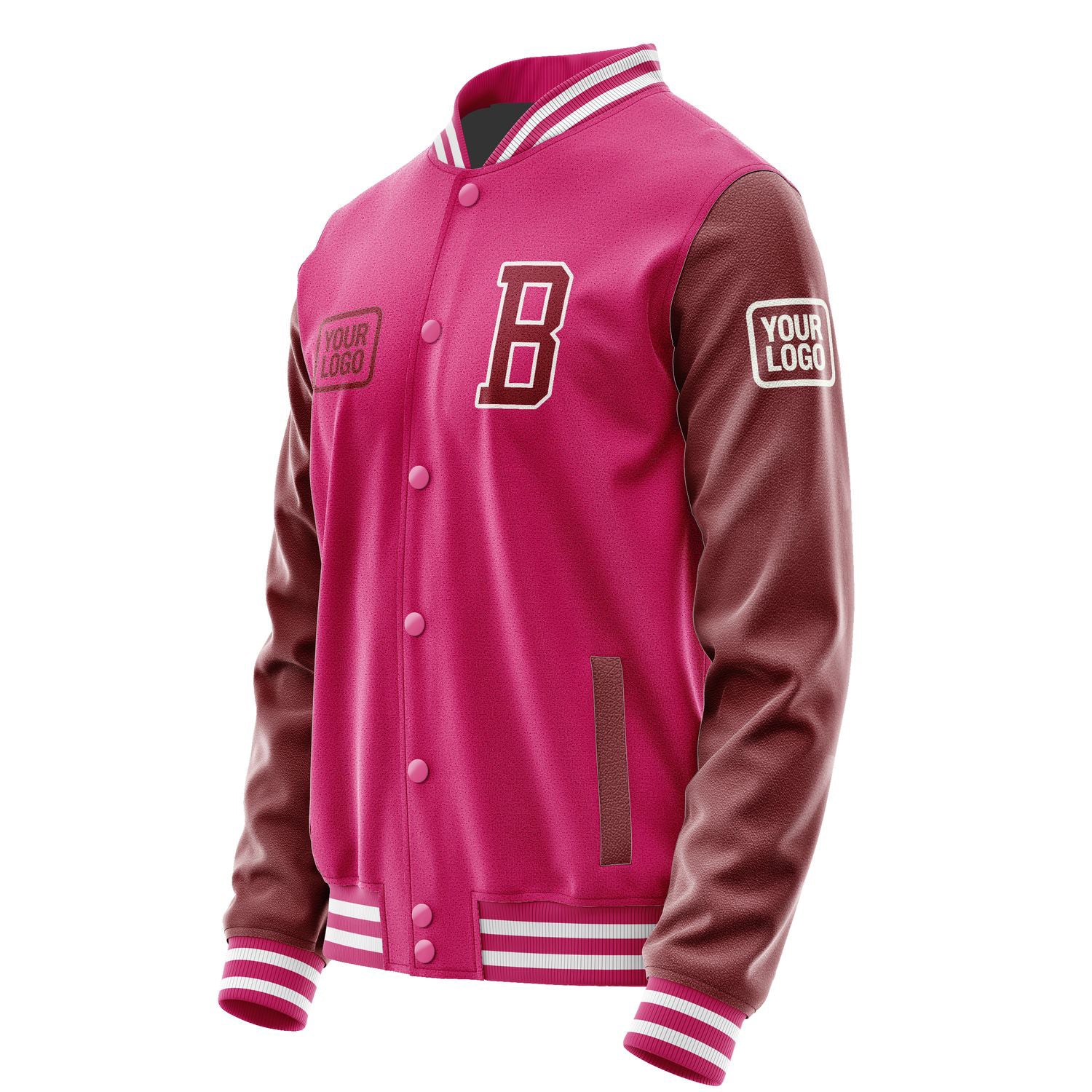 Maßgeschneidertes Rosarot Karmesinrot Jacke JA131315131818151518