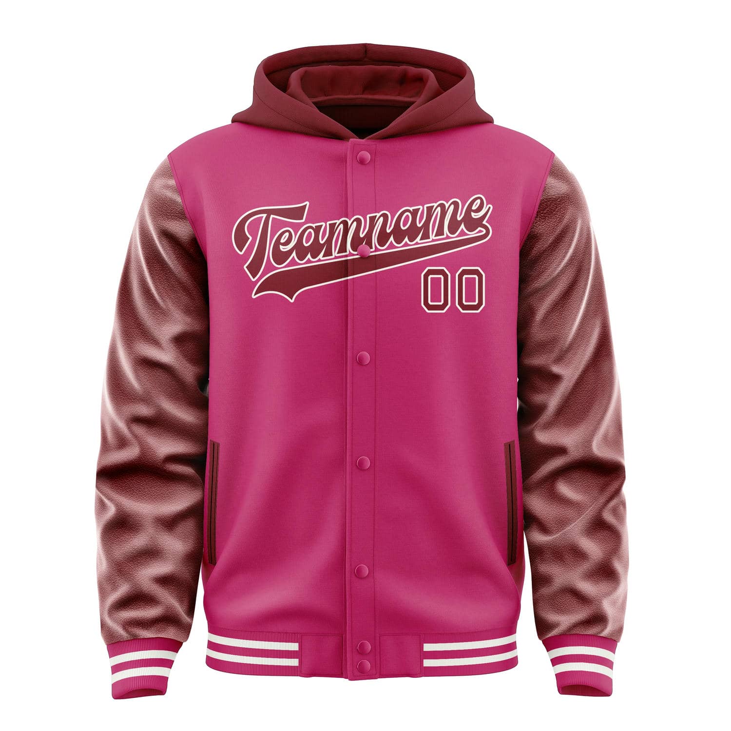 Maßgeschneidertes Rosarot Karmesinrot Jacke