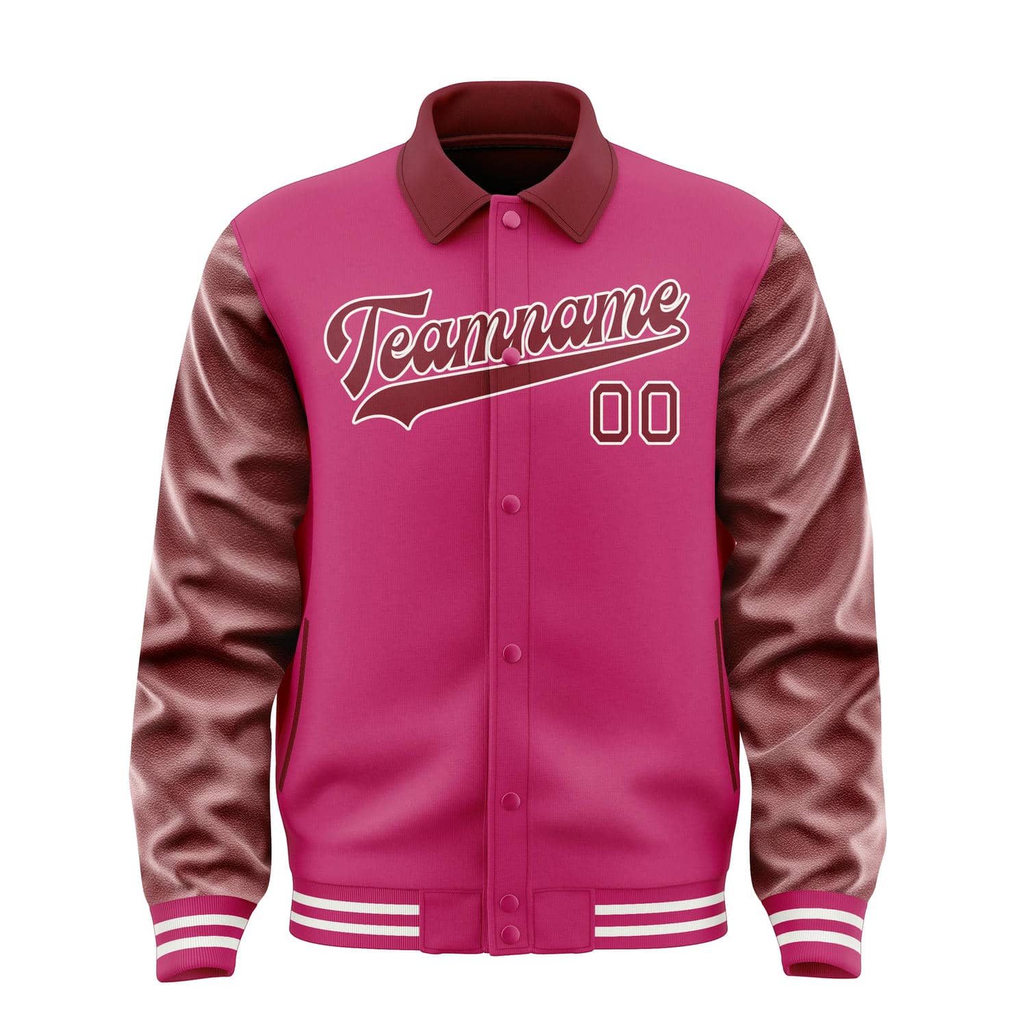 Maßgeschneidertes Rosarot Karmesinrot Jacke