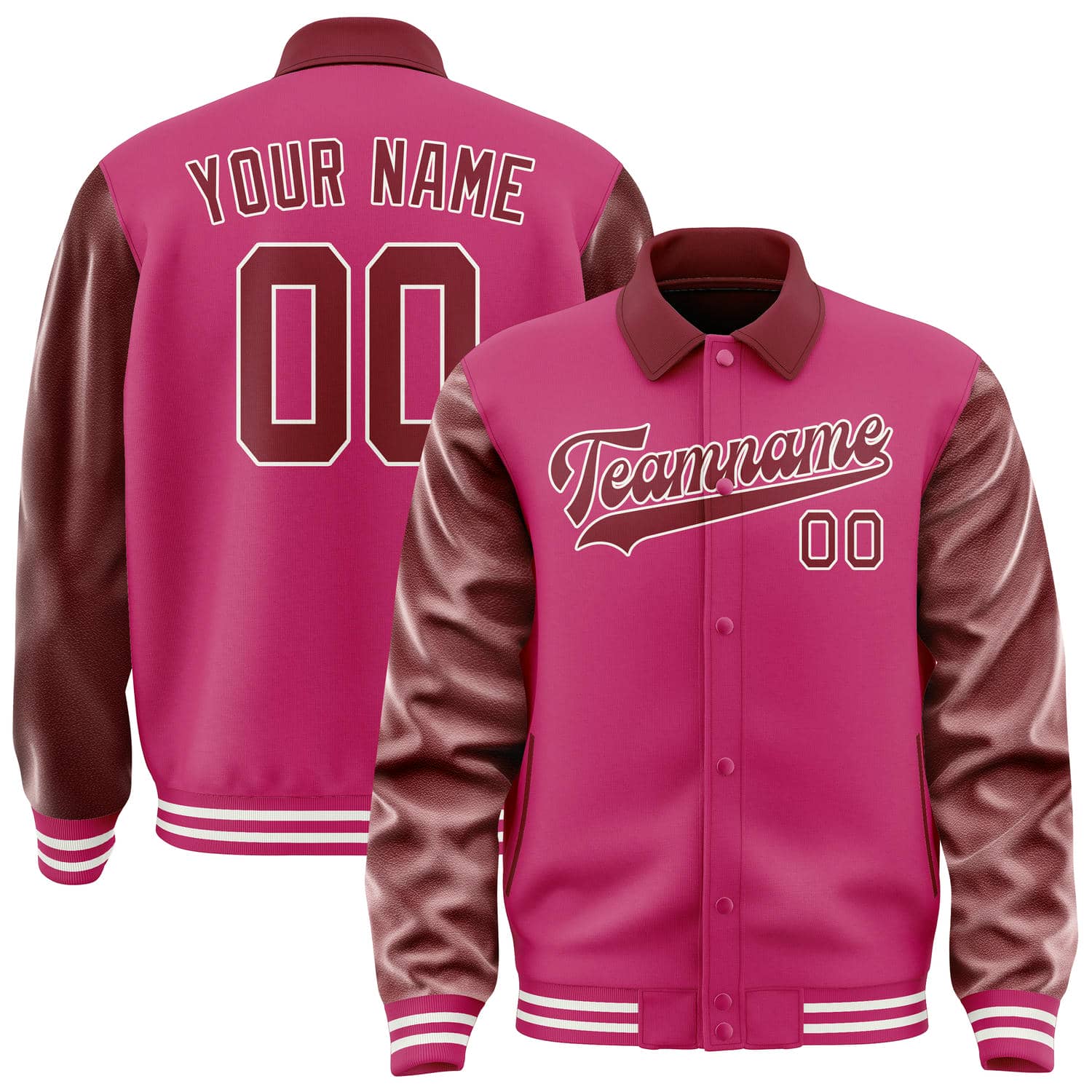 Maßgeschneidertes Rosarot Karmesinrot Jacke JA131315131818151518