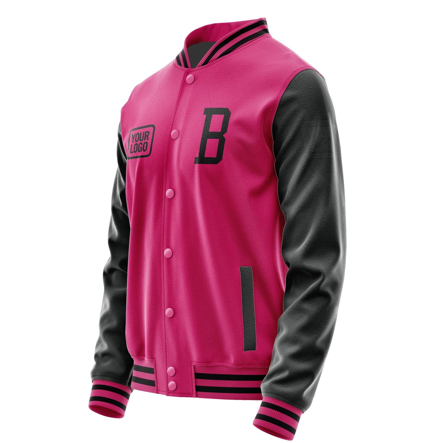 Maßgeschneidertes Rosarot Schwarz Jacke JA131317131717171717