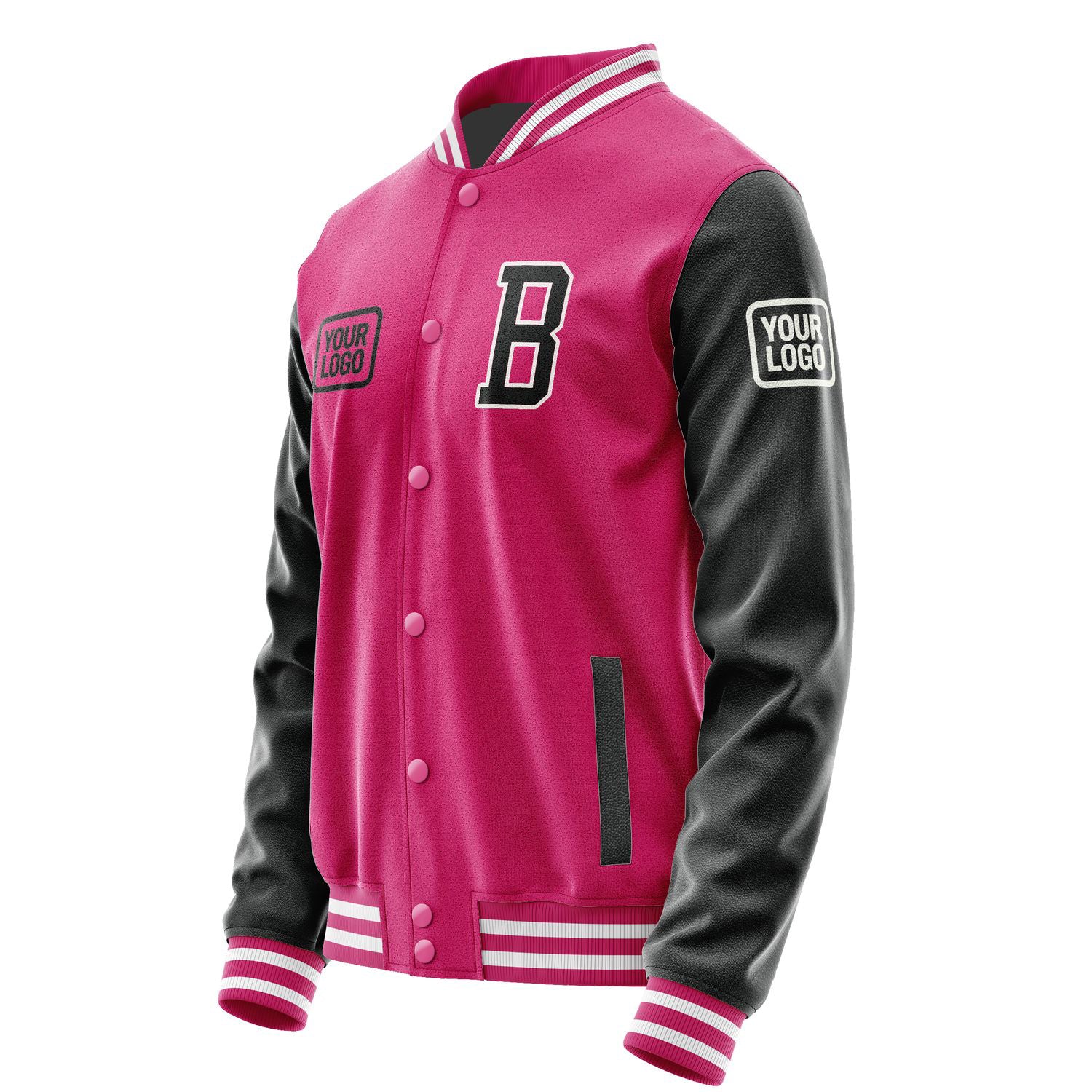 Maßgeschneidertes Rosarot Schwarz Jacke JA131317131818171718