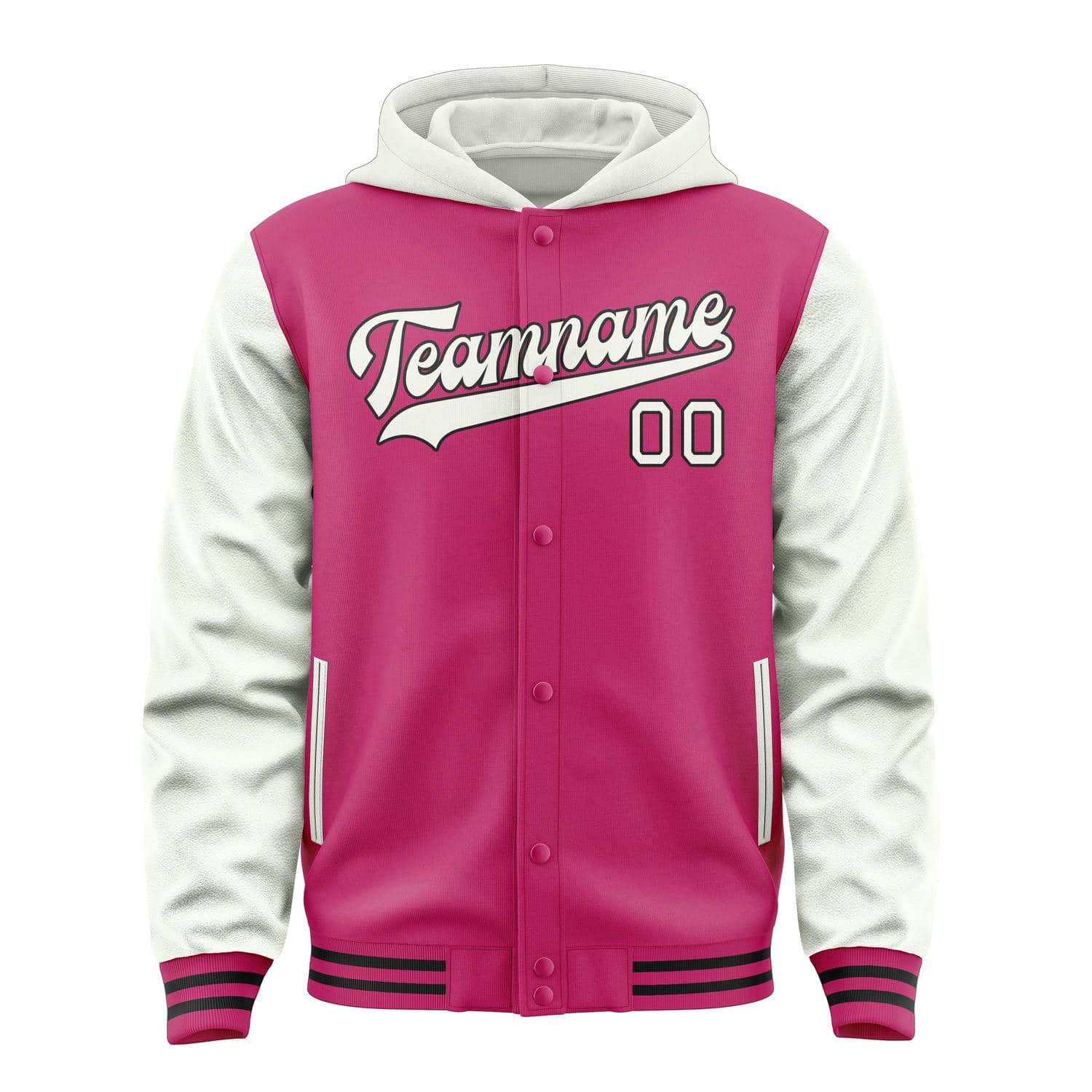 Maßgeschneidertes Rosarot Weiß Jacke