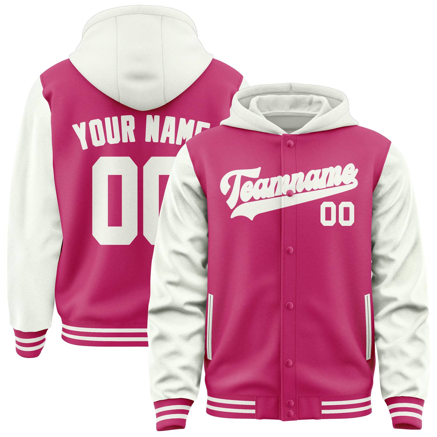 Maßgeschneidertes Rosarot Weiß Jacke JA131318131818181818