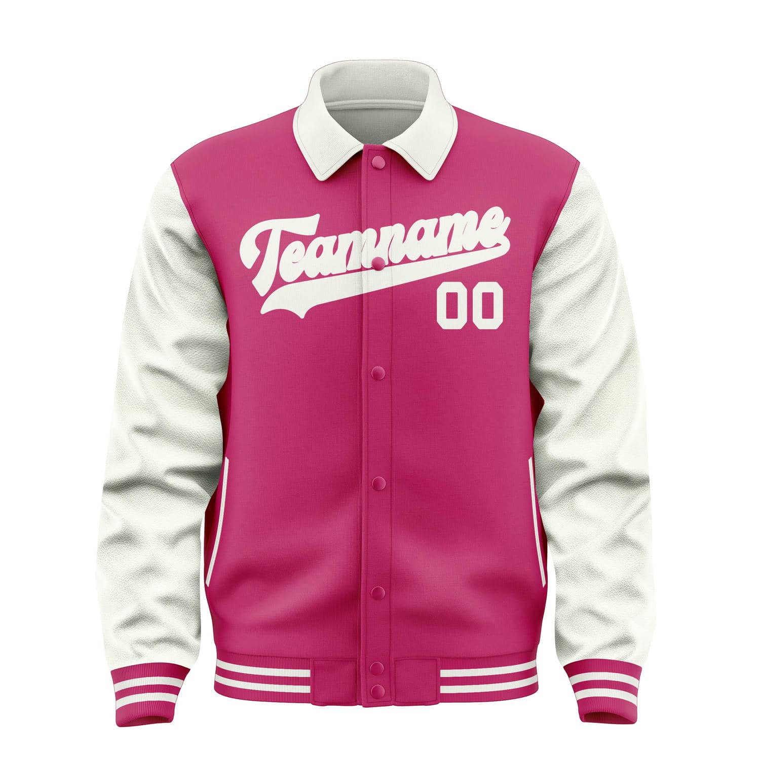 Maßgeschneidertes Rosarot Weiß Jacke
