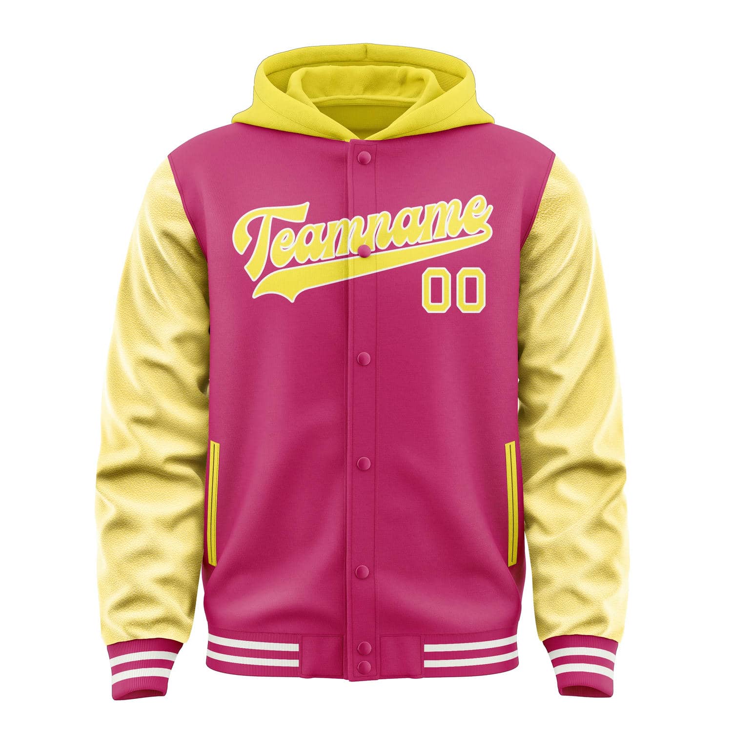 Maßgeschneidertes Rosarot Blassgelb Jacke