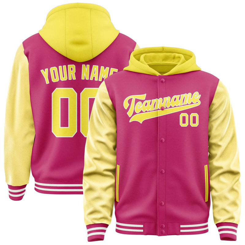 Maßgeschneidertes Rosarot Blassgelb Jacke JA131326131818262618