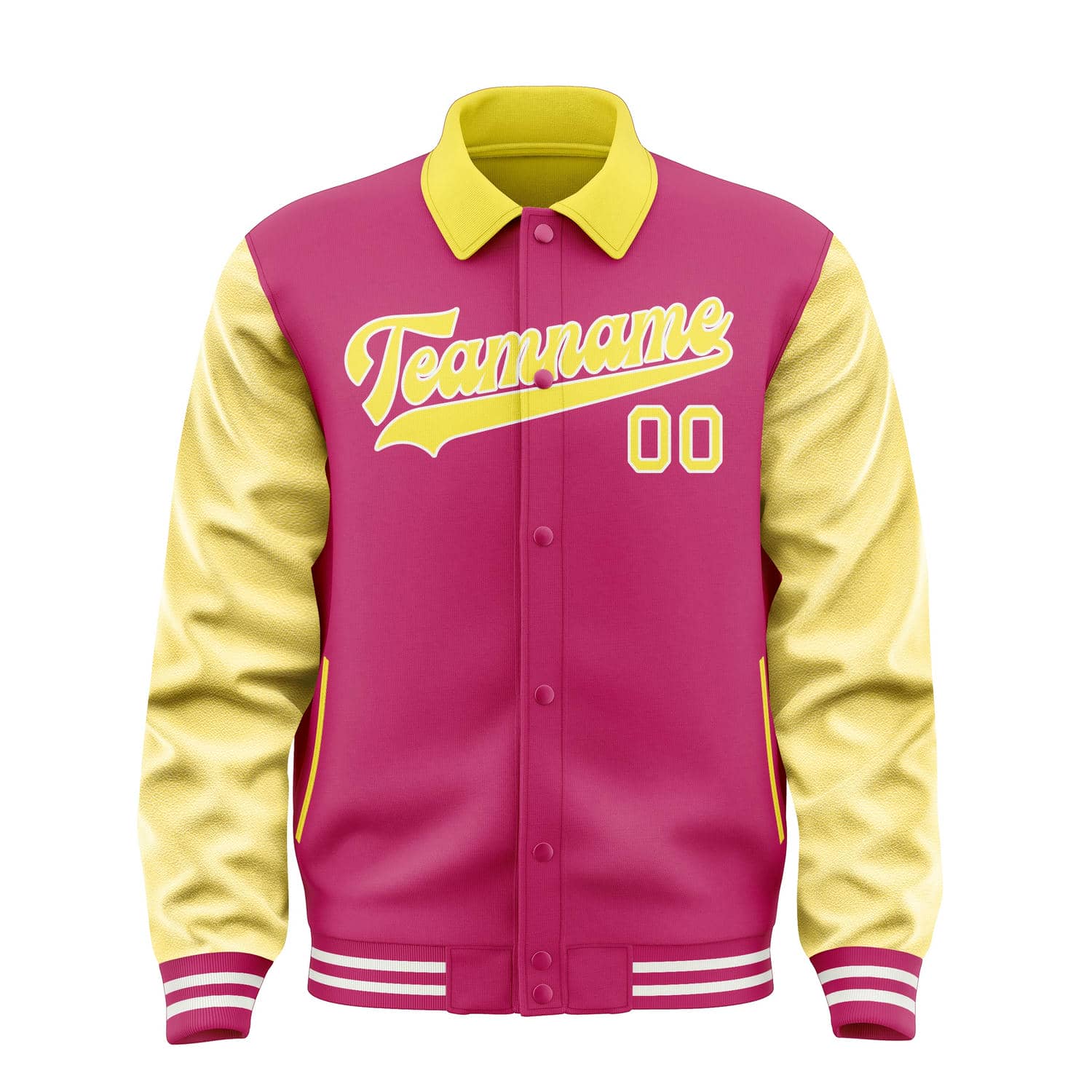 Maßgeschneidertes Rosarot Blassgelb Jacke