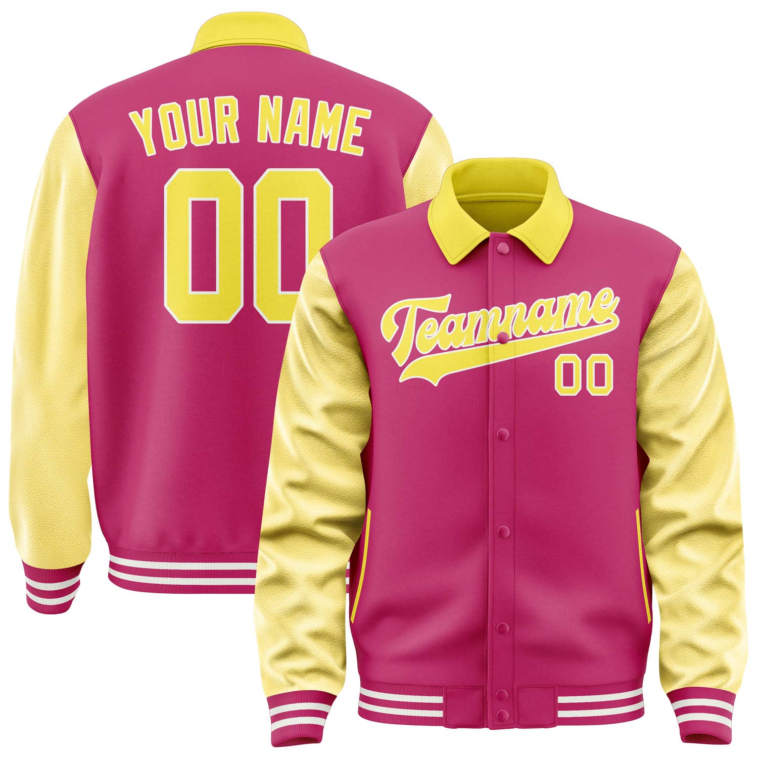 Maßgeschneidertes Rosarot Blassgelb Jacke JA131326131818262618