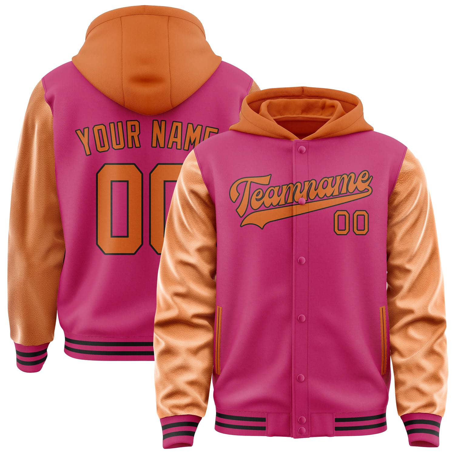 Maßgeschneidertes Rosarot Orange Jacke JA131328131717282817