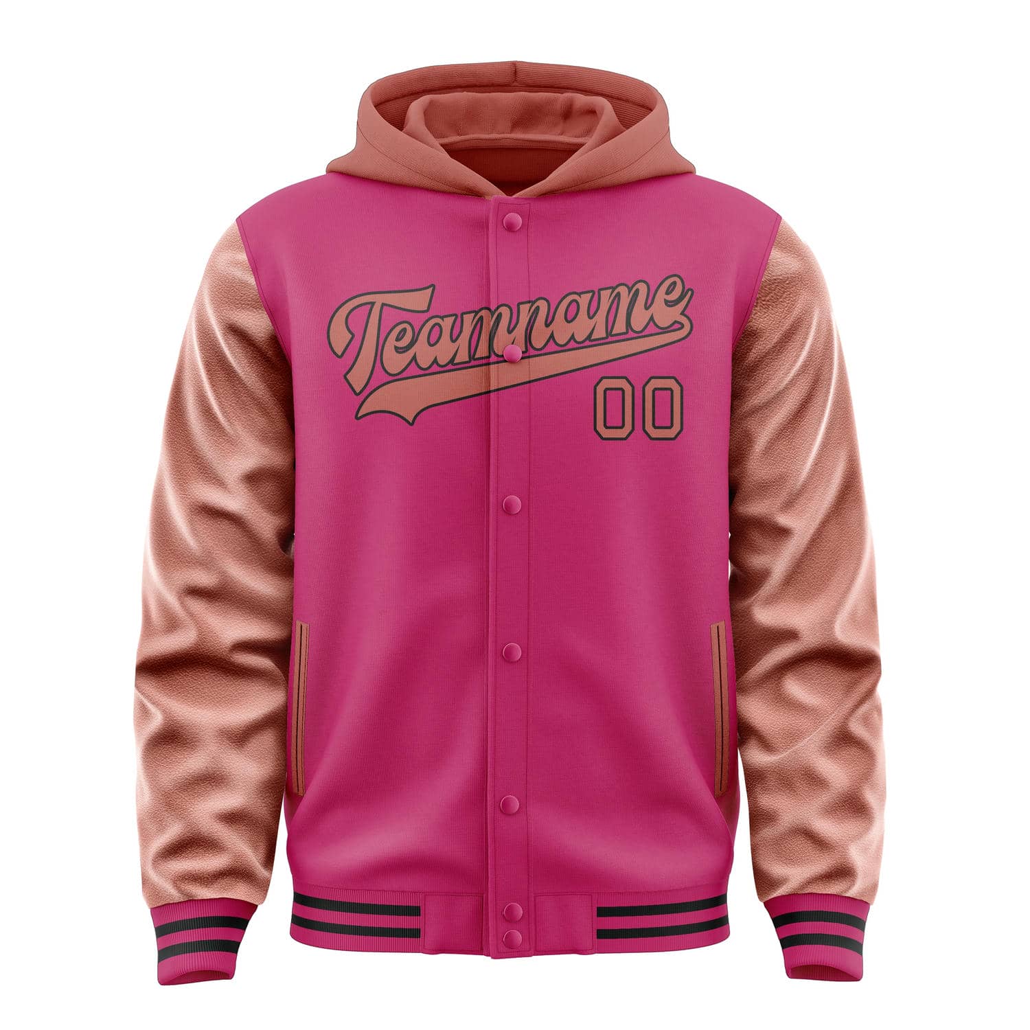 Maßgeschneidertes Rosarot Kupferrose Jacke