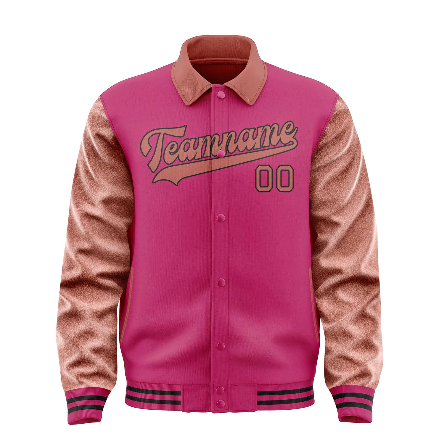 Maßgeschneidertes Rosarot Kupferrose Jacke