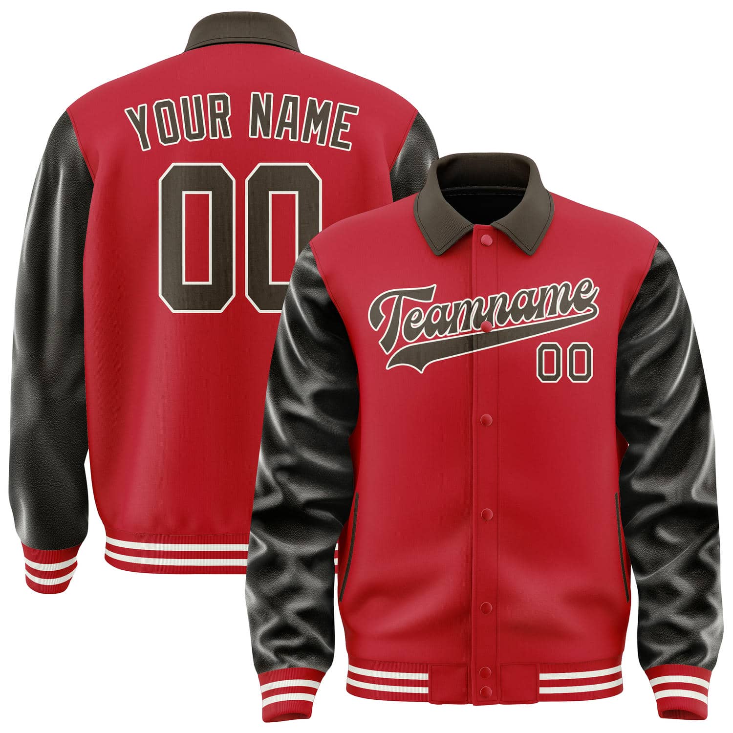 Maßgeschneidertes Rot Braun Jacke JA141401141818010118