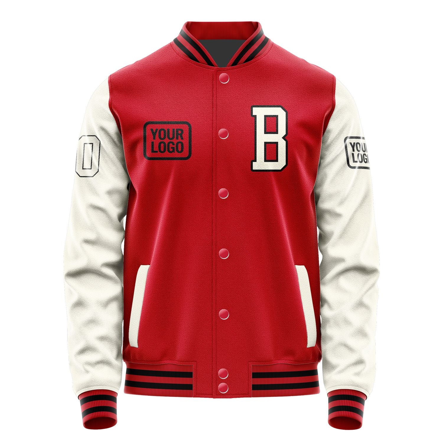 Maßgeschneidertes Rot Beige Jacke JA141403141717030317