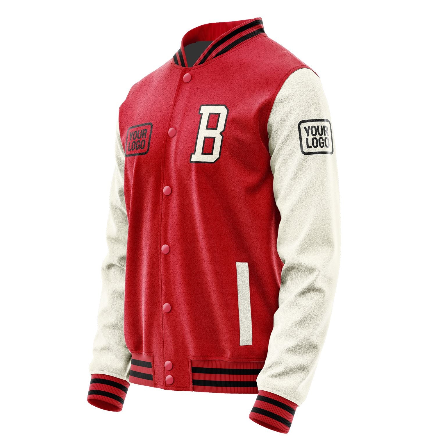 Maßgeschneidertes Rot Beige Jacke JA141403141717030317