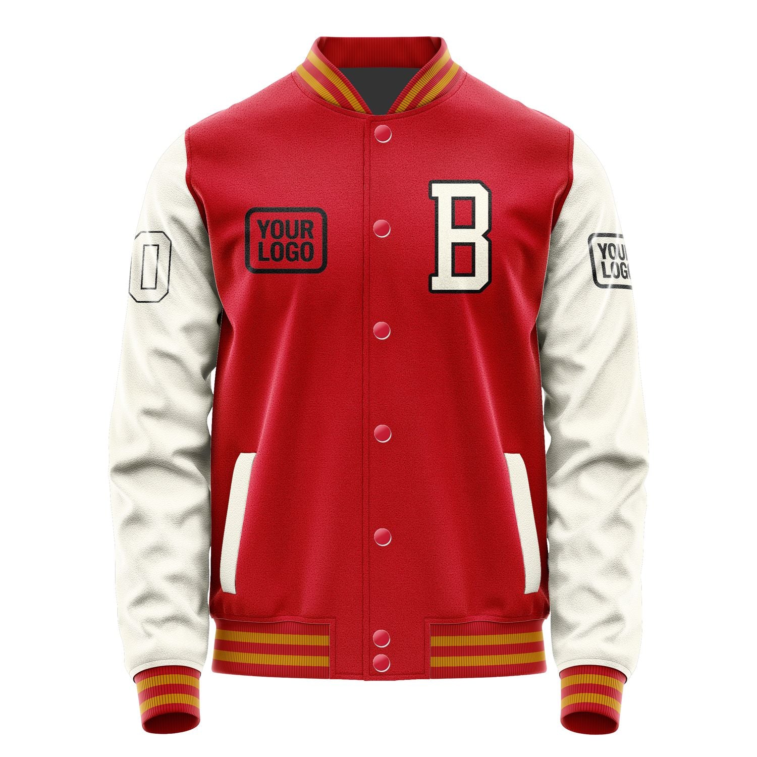 Maßgeschneidertes Rot Beige Jacke JA141403141917030317
