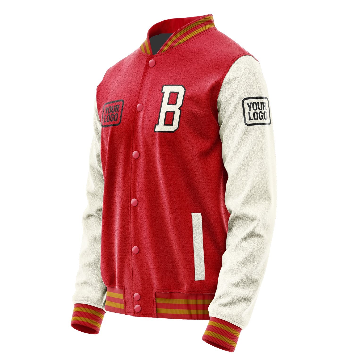 Maßgeschneidertes Rot Beige Jacke JA141403141917030317