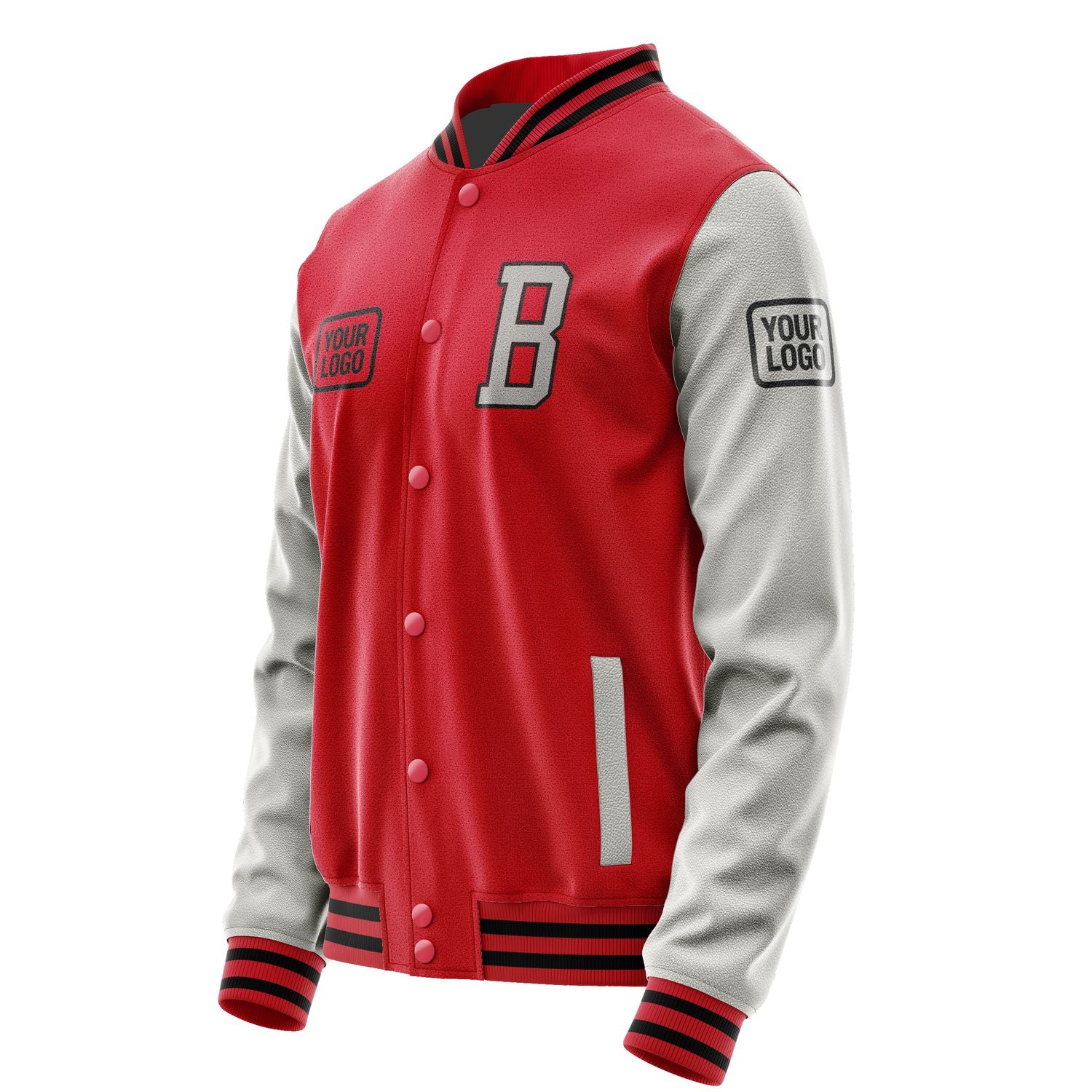 Maßgeschneidertes Rot Grau Jacke JA141404141717040417