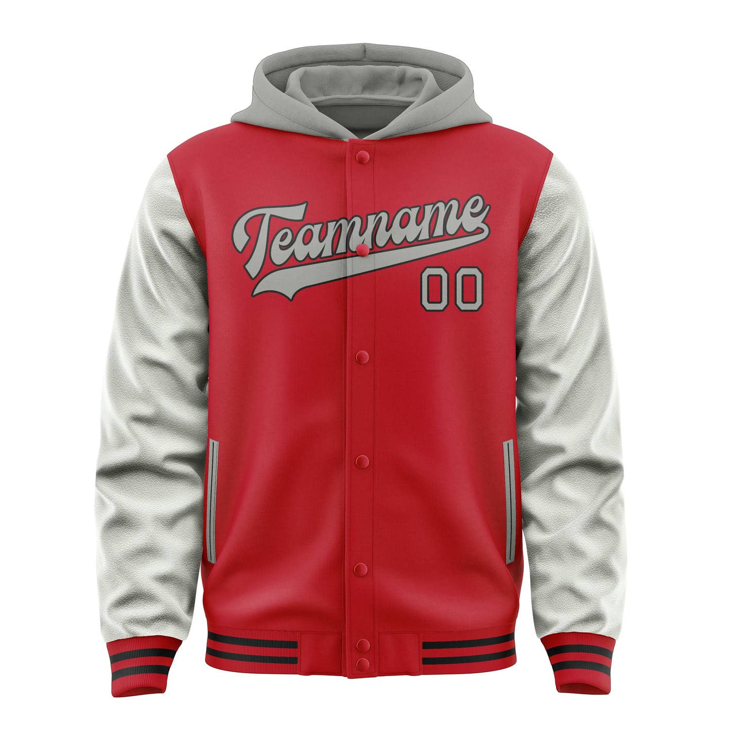 Maßgeschneidertes Rot Grau Jacke